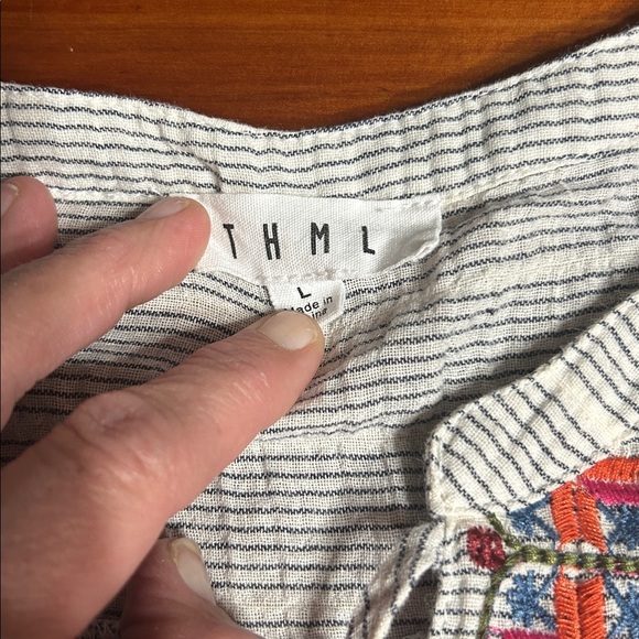 THML Striped Top with Colorful Embroidery - Picture 4 of 7